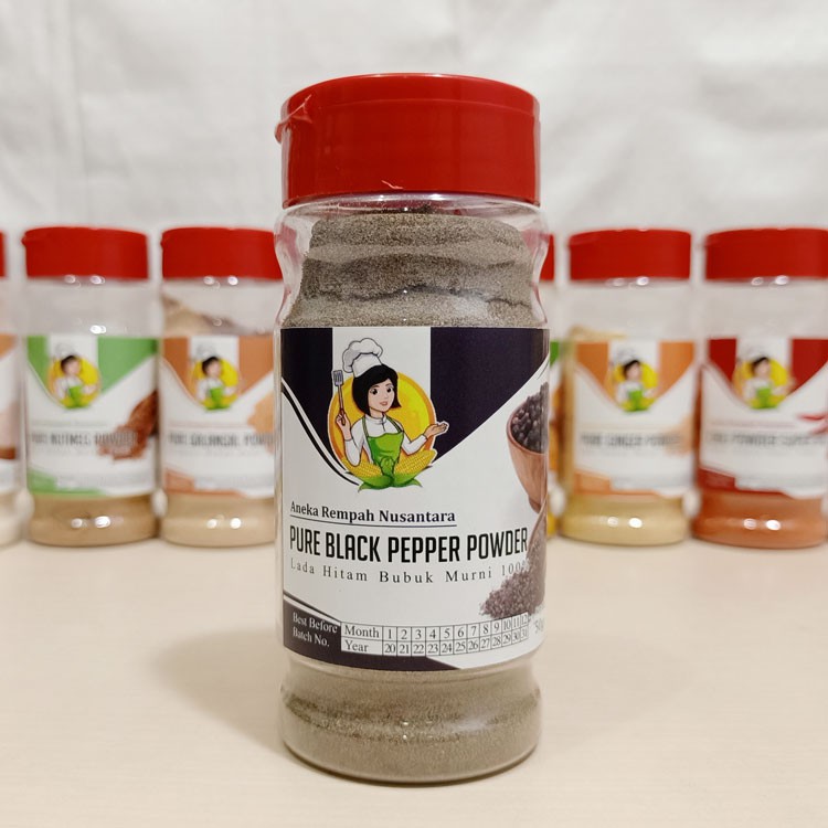 Merica Lada Hitam Bubuk Organik Murni 100% 50Gr - Pure Black Pepper Extract Powder