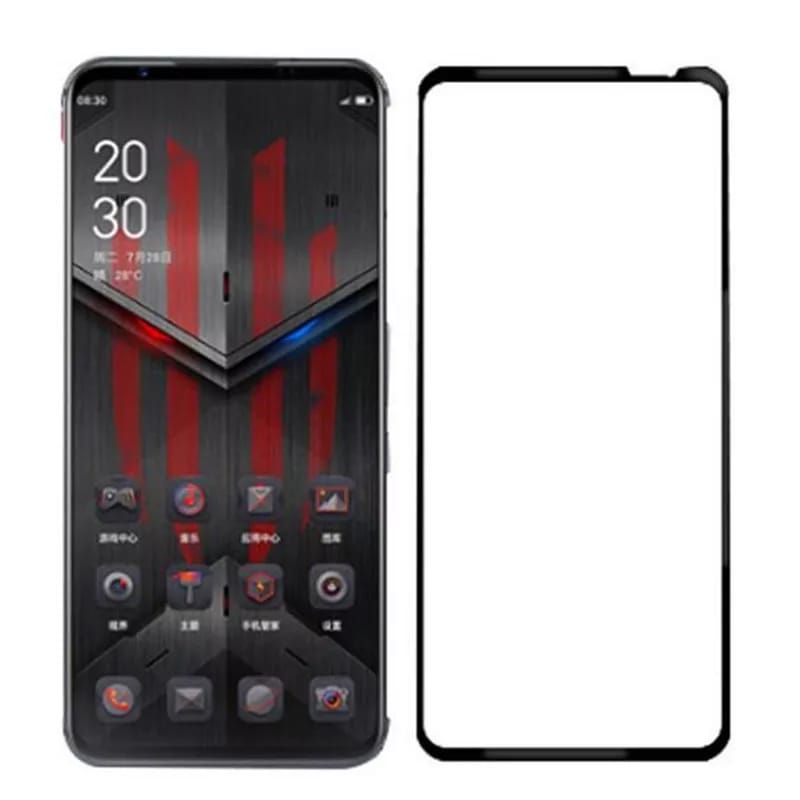 Tempered glass ZTE Nubia Red magic 6s pro Full Cover Persisi Hitam
