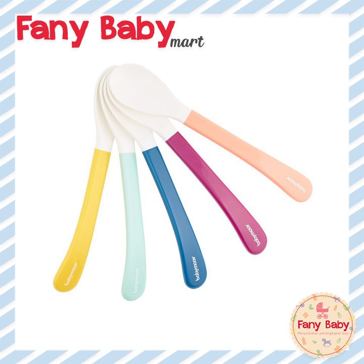 BABYMOOV MULTICOLOR 2ND AGE - TODDLER SPOONS - 5PCS / A102408