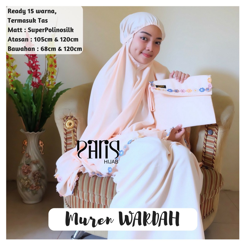PARISKU MUKENA RENDA WARDAH PELANGI Katun Super Polynosilk