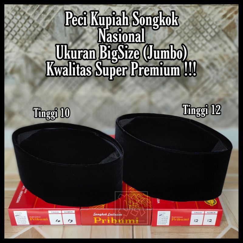 PECI JUMBO AC TINGGI 12 PECI HITAM AC JUMBO TINGGI 12 PECI TINGGI 12 SONGKOK JUMBO KOPIAH JUMBO AC