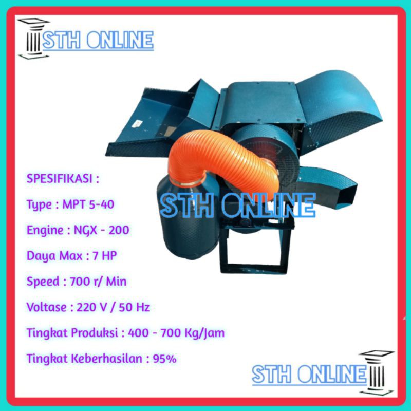 Mesin Perontok Padi Mahkota MPT 5-40 Kapasitas 400-700 kg/jam
