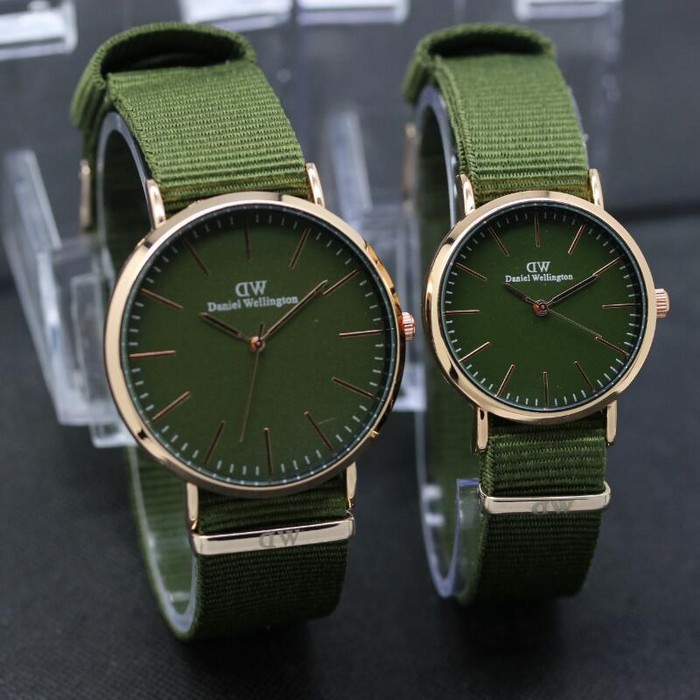 BAJ JAM TANGAN PASANGAN COUPLE CANVAS KANVAS IMPORT PREMIUM FASHION PRIA WANITA MURAH DD024