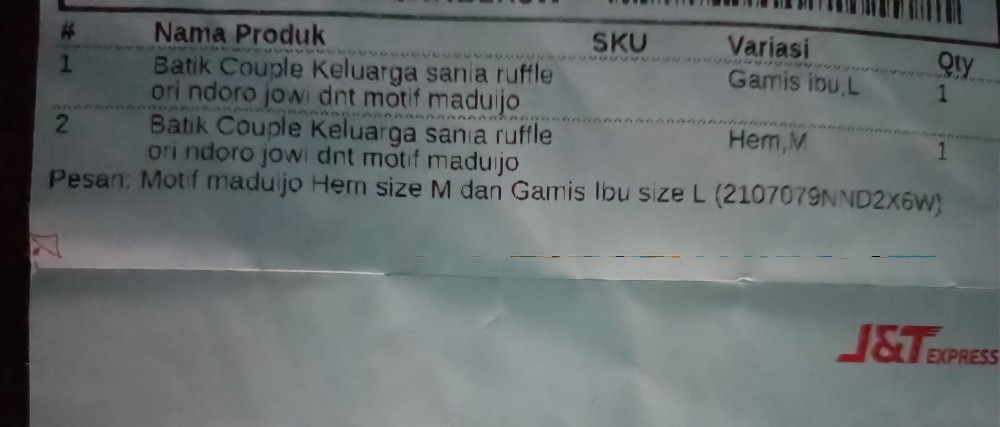 Batik Couple Keluarga Sania Ruffle Ori Ndoro Jowi Dnt Motif Maduijo