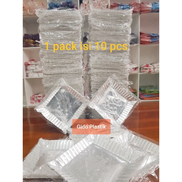 10 pcs Piring kertas perak ulang tahun kue,lepek snack/piring kertas minorder 10pak