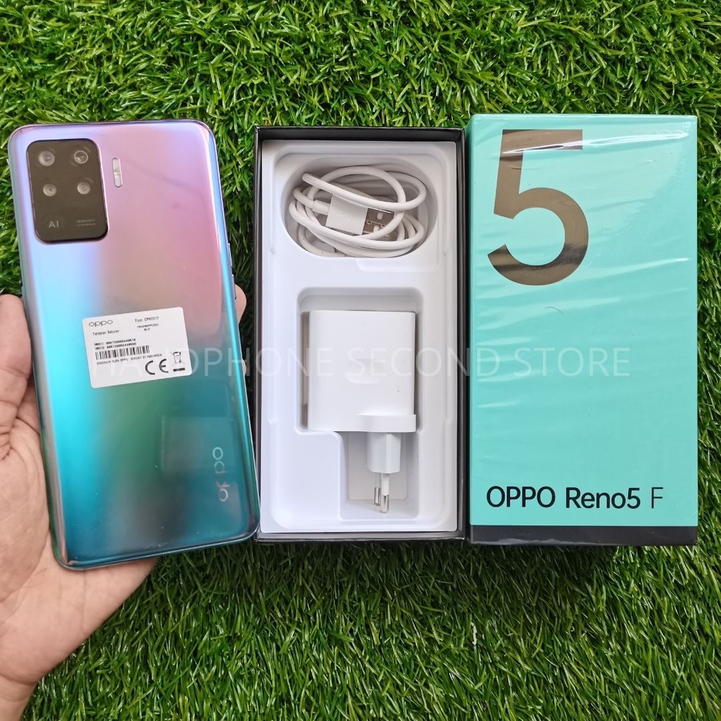 HANDPHONE OPPO RENO5 F 8/128GB FULLSET NO HEADSET SECOND SEKEN BEKAS MURAH-3
