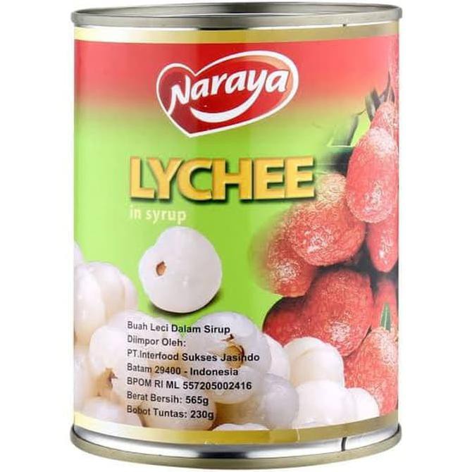 

TERPOPULER Naraya Lychee / Lyche / Leci / Kaleng Syrup 565 gram BEST SELLER