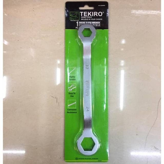 Kunci Blok Bengkok Mesin Motor 10&quot; 17x24 Tekiro Engine Block Wrench FOR MOTORCYCLE 10 in AU-EB0960