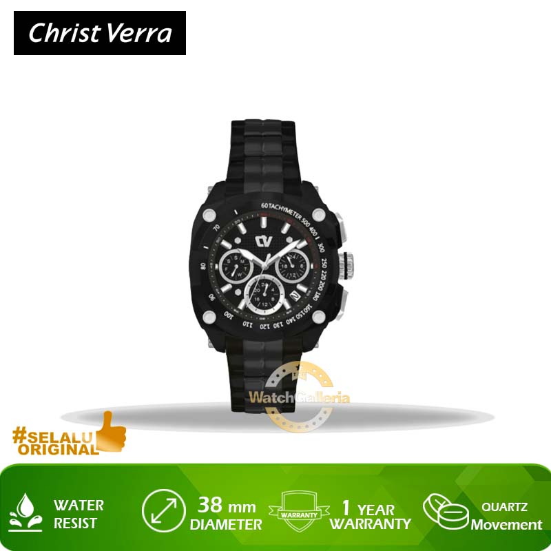 Jam Tangan Christ Verra CV C71094L-16 BLK Original Murah