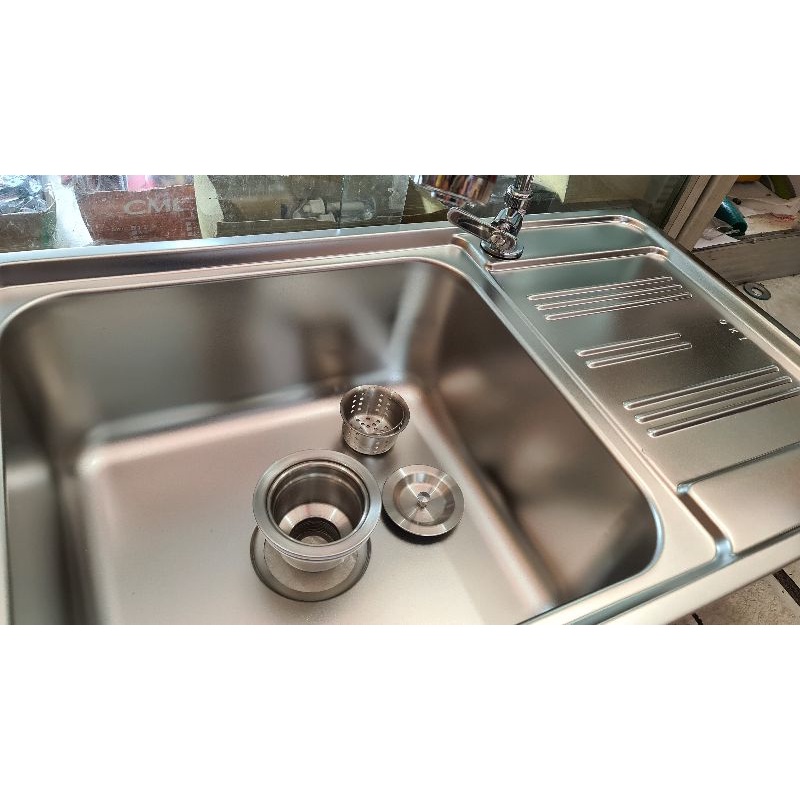 NEW bak cuci piring stainless tebal paket kran PROMO TERMURAH