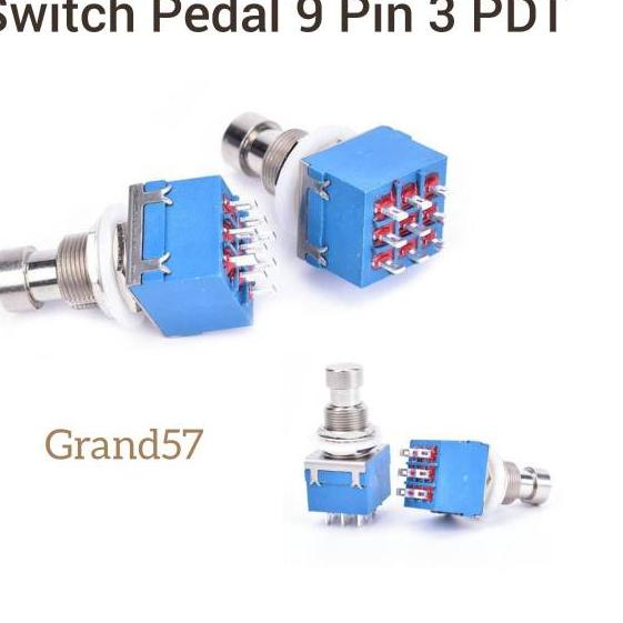 ☪ switch pedal efek 9pin 3PDT gitar switch 9pin 3 PDT foot push true bypass ✿