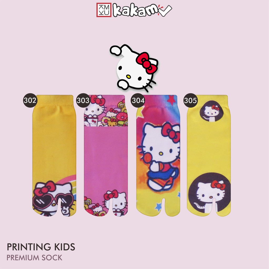 Kaos Kaki Jempol Anak Printing Karakter Hello Kitty 16