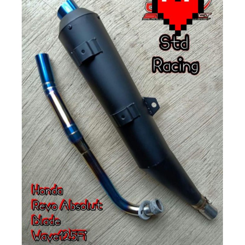 knalpot tsukigi revo absolud blade revo fi blade supra 125 helm in leher blue knalpot bobokan