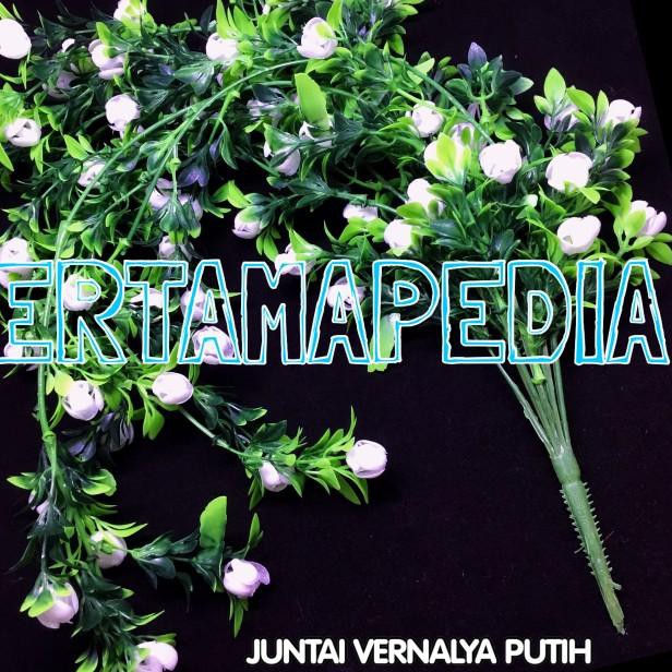 ◘ Bunga Plastik /Daun Rambat Plastik/ Rumput Plastik/ Vernalya Pink - Putih ✦