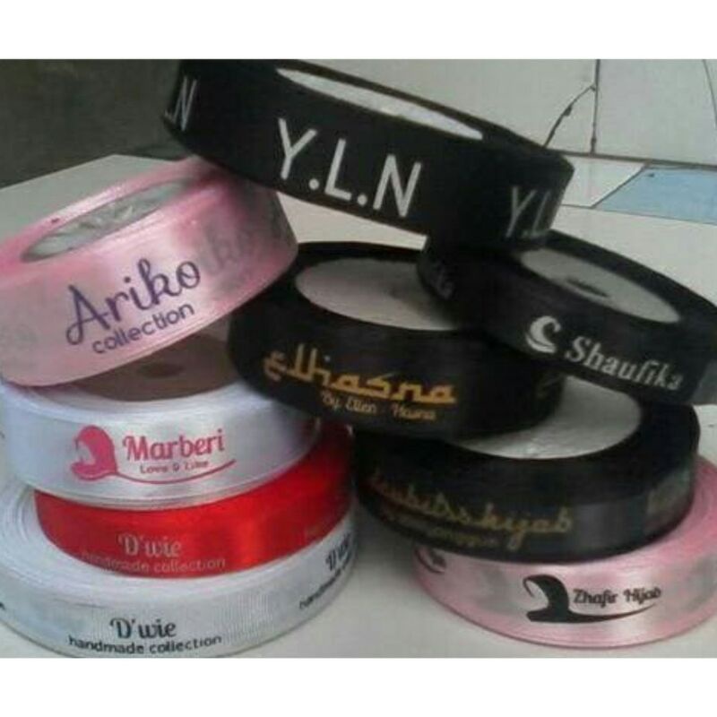 PITA SATIN CUSTOM | LABEL BRANDING | LABEL BAJU CUSTOM 1roll