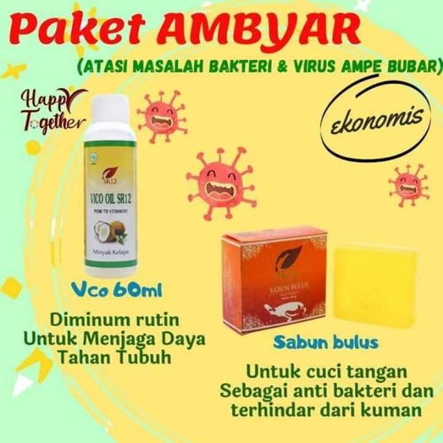 

Vico oil (minyak kelapa) 60 ml + Sabun bulus