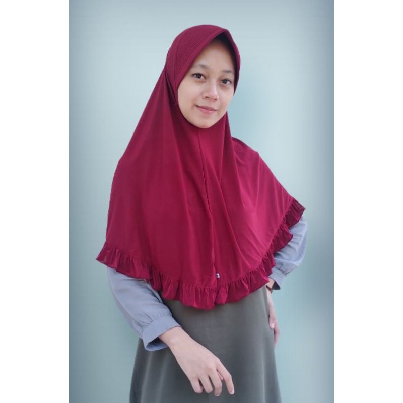 HIJAB INSTAN REMPEL BAWAH JERSEY SIZE L