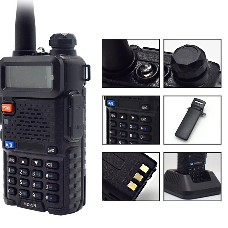 HT MERODITH UV5R Walkie Talkie Dual Band 5W 128CH UHF+VHF handy talkie 4HDV