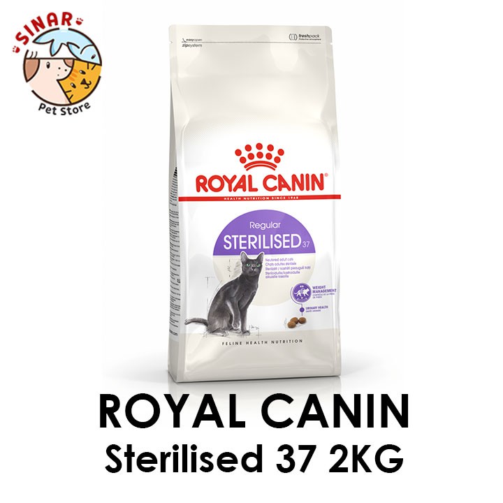 Royal Canin Sterilised 37 2KG Makanan Kucing Sehat Steril Dewasa Pelet