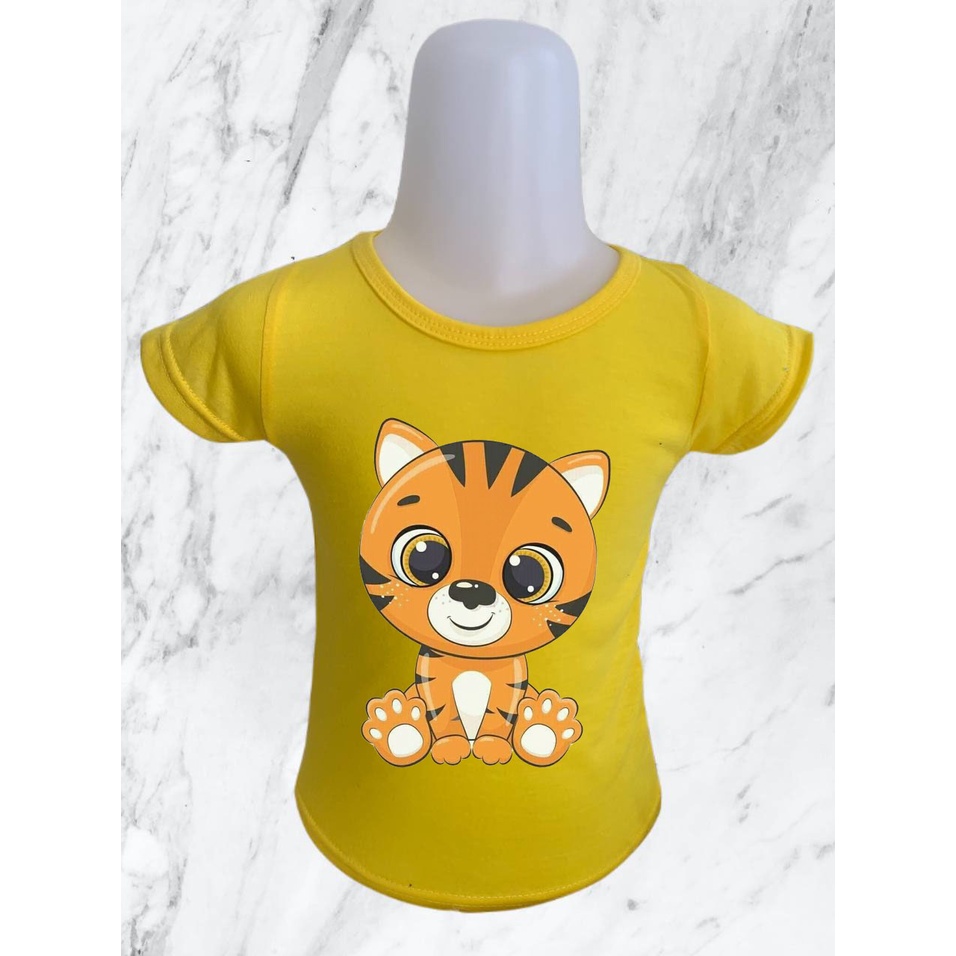 BAYAR DITEMPAT / BISA COD - GO KIDS - Baju Kaos Anak Umur 1 - 6 Tahun Motif Tiger Harimau / Baju Anak Kartun