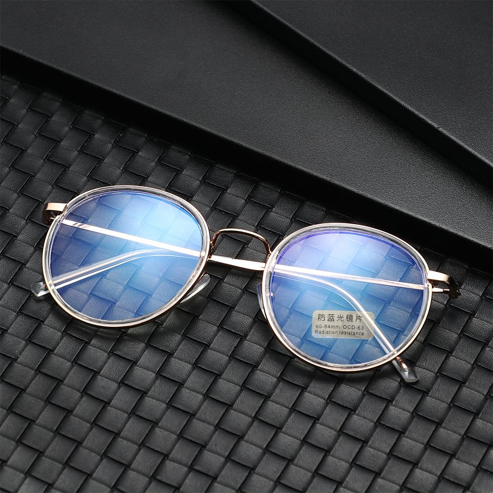 ROW Fashion Oversized Eyeglasses Portable Computer Goggles Anti-Blue Light Glasses Office Men Women Durable Eye Protection Ultra Light Frame