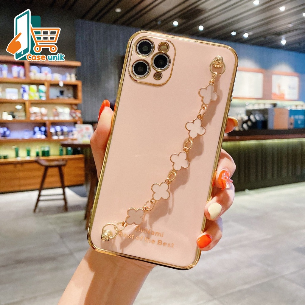 Y011 SOFTCASE SHINE PLATING CASE RANTAI DIINAMI OPPO A3S A37 NEO 9 A8 A31 2020 A15 A15S CS3387