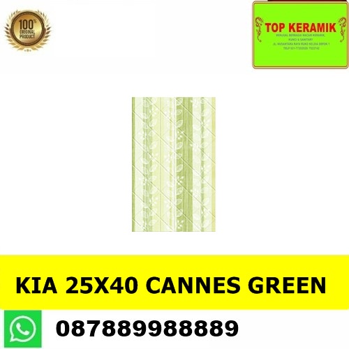 Keramik Dinding Kia 25x40 Cannes Green