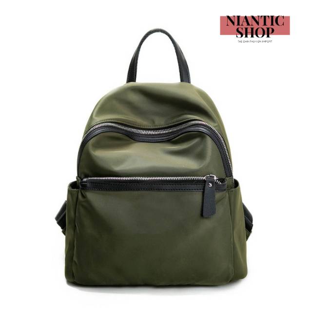 RESTOCK RANSEL zara hijau army TAS PUNGGUNG branded RUBI import korea murah sekolah kuliah