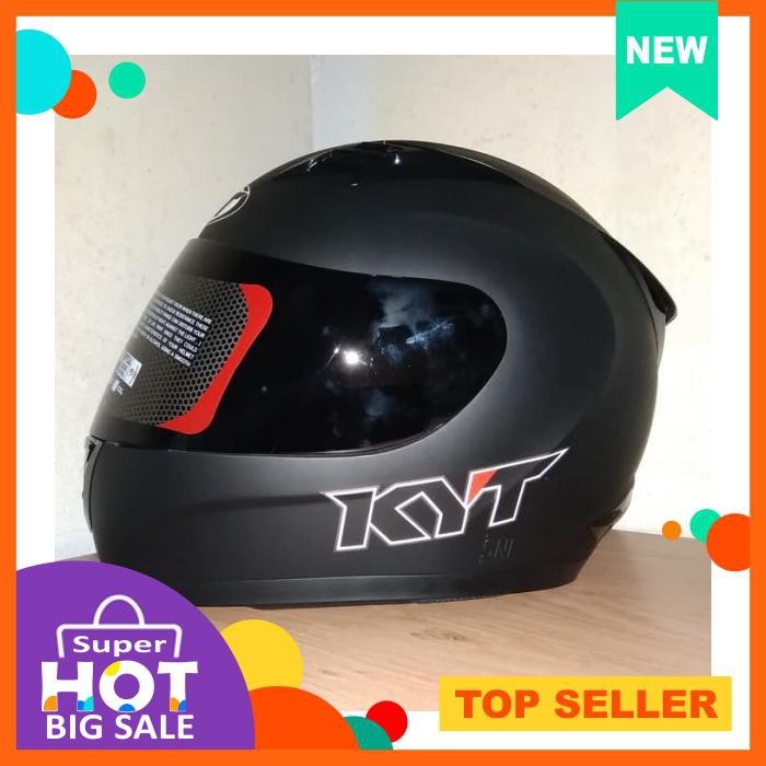 KYT R10 HELM FULL FACE HITAM DOFF BLACK DOFF