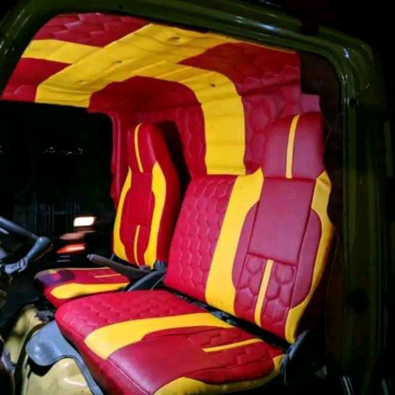 ( Free 3 Aksesoris) Sarung Jok Cover jok Mobil Plafon atas Kabin belakang Sarung pintu mobil Canter 