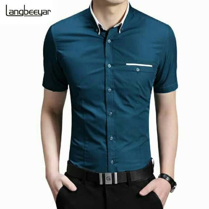 Kemeja Pria Vicky Pdk - Hijau Tosca