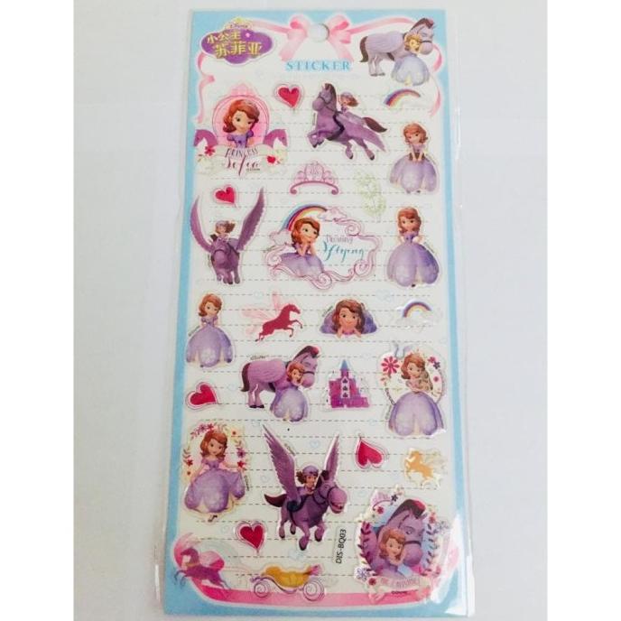 

Sticker Princess Sofia Disney Stiker Timbul Import