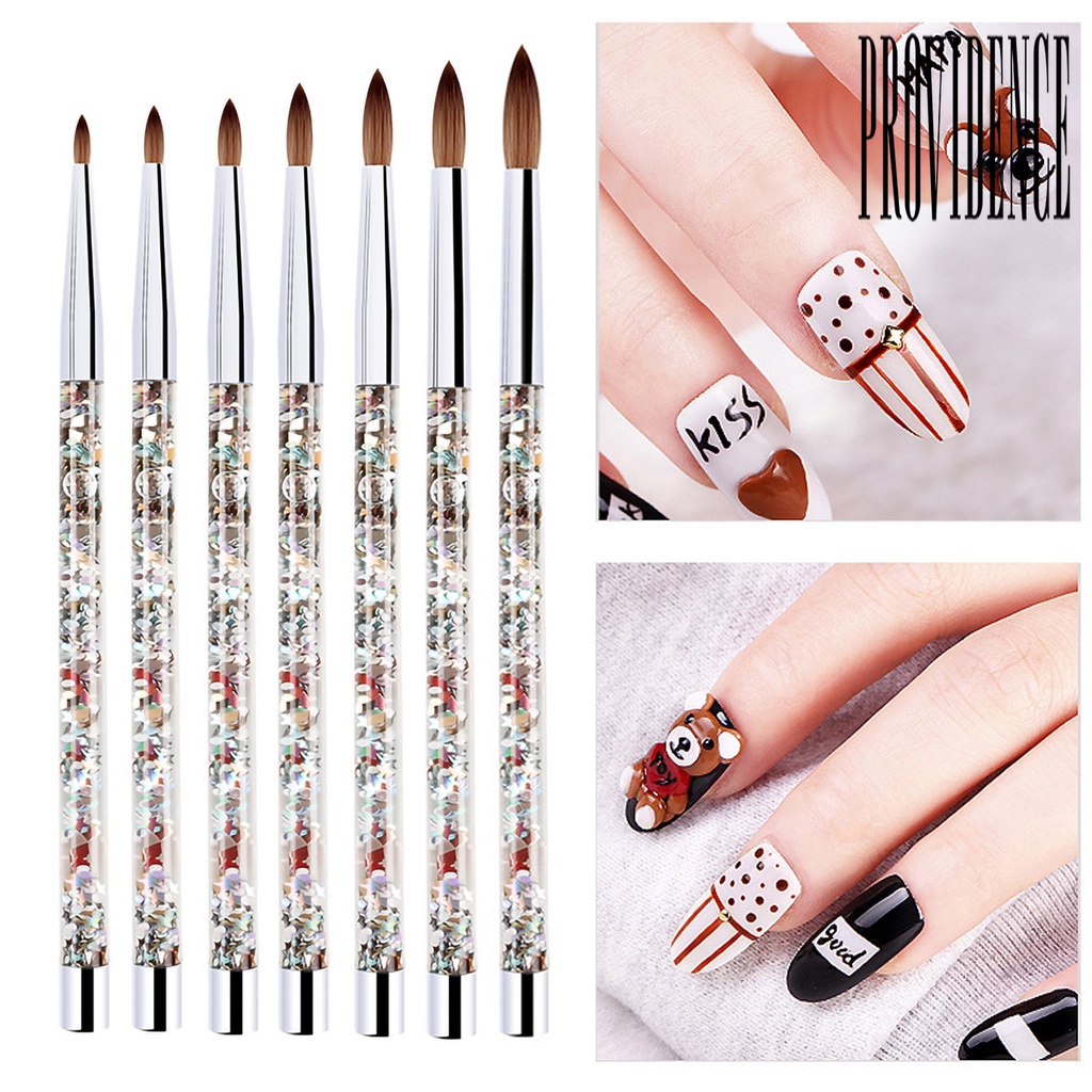 Brush Nail Art Gagang Plastik Bening Hemat Tenaga Untuk Salon