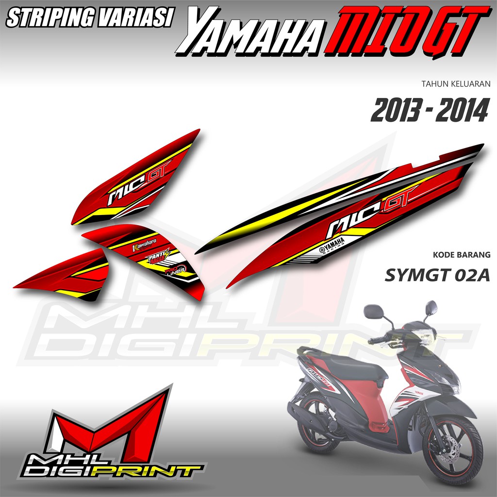 STRIPING VARIASI YAMAHA MIO GT - STIKER VARIASI MIO GT - SYMGT 02