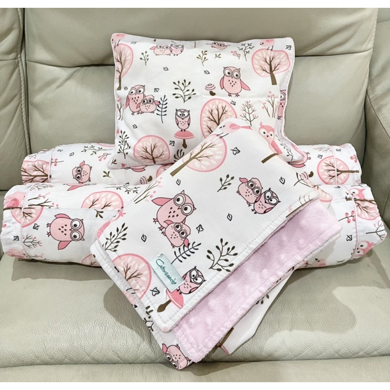 PRELOVED Cottonseeds Pillow Bolster Set + Cottonseeds Baby Blanket Hot Air Baloon - Cottonseeds mura