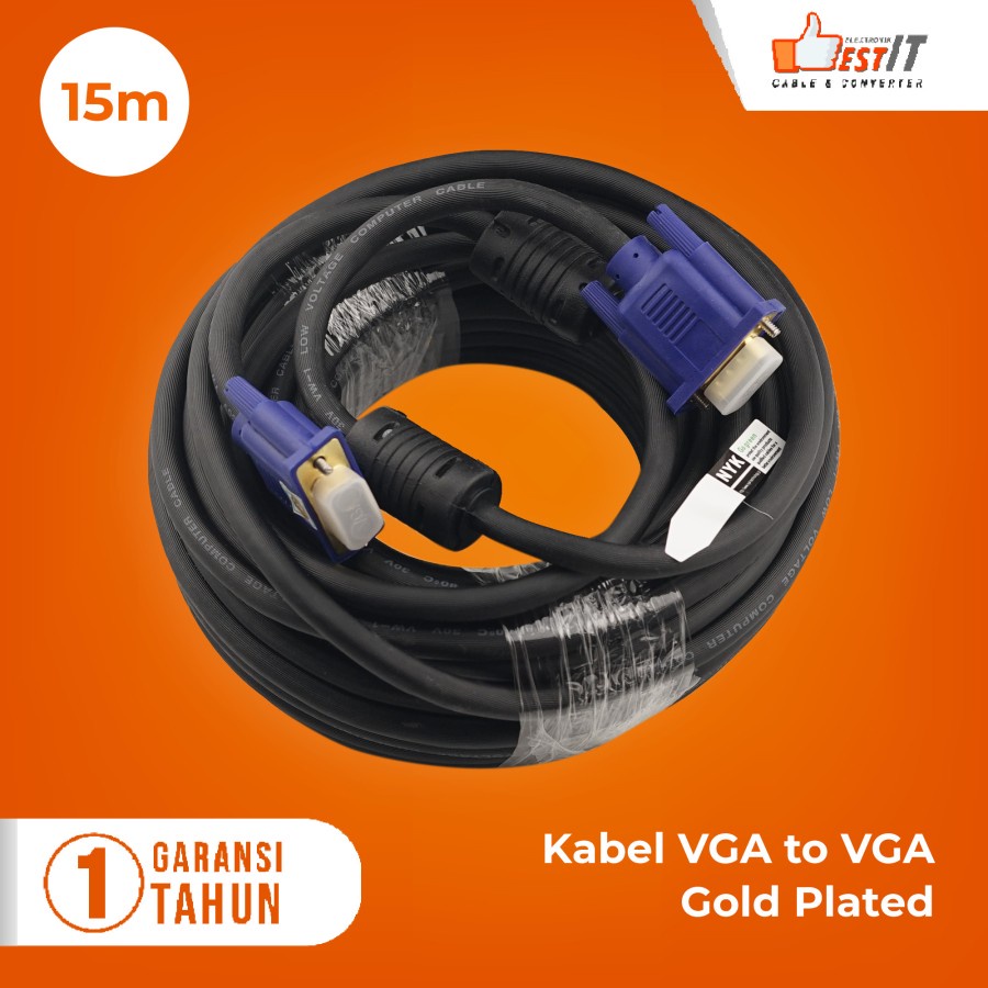 Kabel VGA Gold Plate High Quality 15 Meter NYK