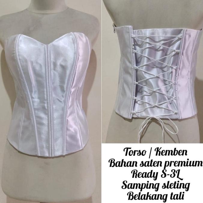 TANK TOP WANITA KEMBEN SATIN RINA LONG TORSO TALI BUSTIER DALEMAN KEBAYA SUPER JUMBO TANKTOP WANITA