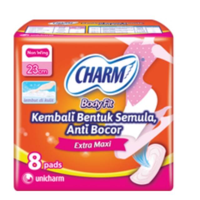 Charm body fit extra Maxi non wing 8 pads