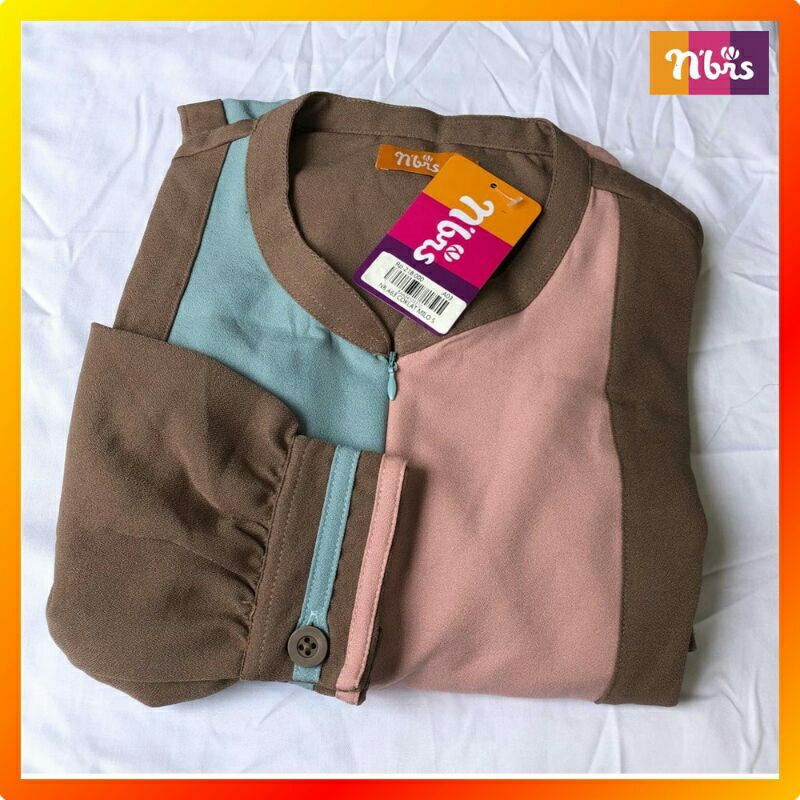 BAJU GAMIS CREPE NIBRAS TERBARU 2020 DRESS WANITA SYARI COKLAT