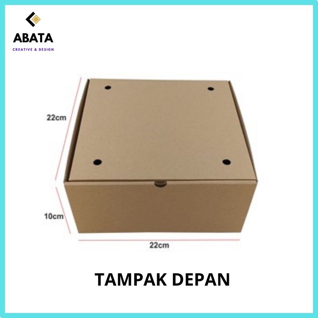 

KARDUS / BOX - 22 x 22 x 10 cm -- DIE CUT DAN EASY USAGE --