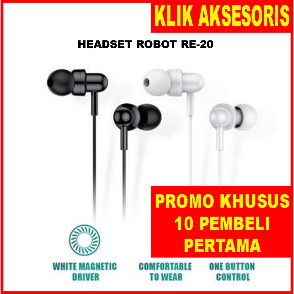 Jual Robot Re Earphone Handsfree Headset Robot Re Bass Original