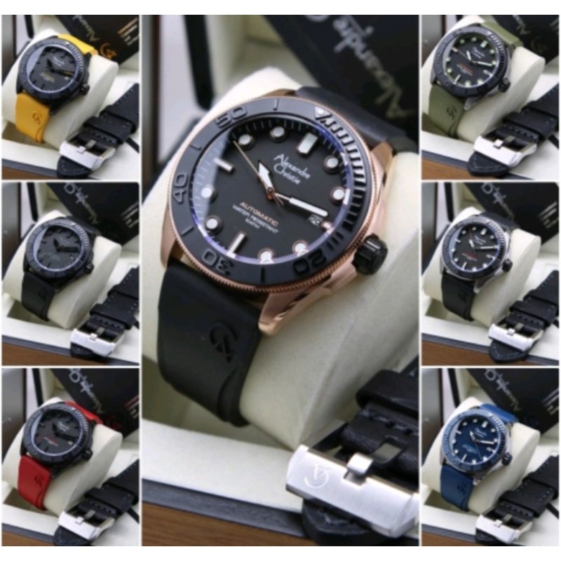 Original Alexandre christie jam tangan pria ac3042/ ac 3042 matic free strap