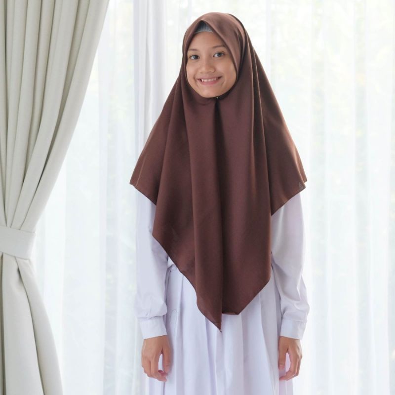 JILBAB SEKOLAH SEGI EMPAT PREMIUM 115x115 CM