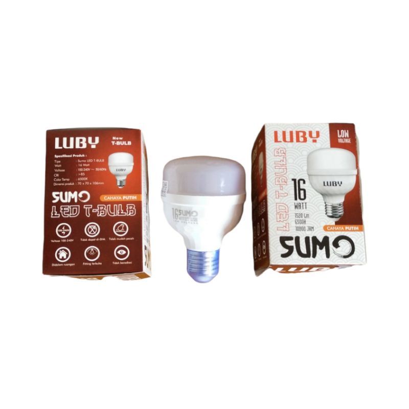 LAMPU LED BOHLAM LUBY SUMO 12W,16W 22W,30W,40WATT Putih Lampu bulb garansi 1 tahun