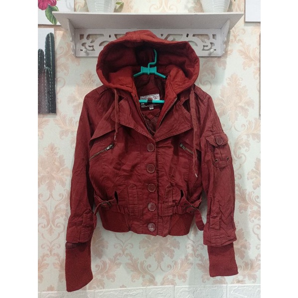 polo club beverly hills crop top jaket cewek original second preloved bekas