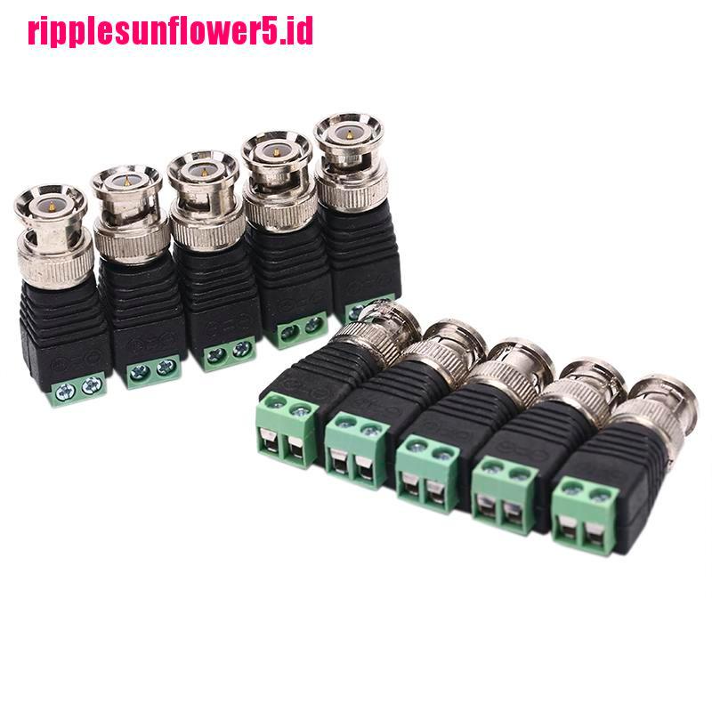 Kabel adapter Konektor Coax Cat5 Ke BNC 10 Male Untuk CCTV