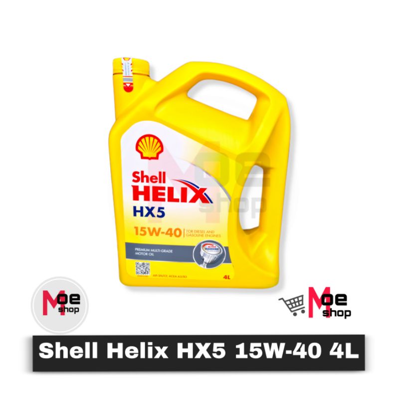 Oli Shell Helix HX5 15W-40 4L API SN/CF, ACEA A3/B3 / Oli Shell Helix HX6 10W-40 4L API SN PLUS, API SN, ACEA A3/B4 / Shell Helix HX7 Plus 4L 5W-40 Fully Synthetic API SP, API SN Plus, API SN, ACEA A3/B4