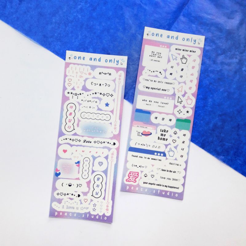 

one and only sticker sheet by peacx.studio