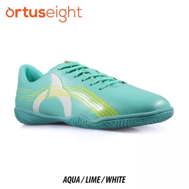 SEPATU FUTSAL ORTUSEIGHT Horizon IN - AQUA LIME WHITE