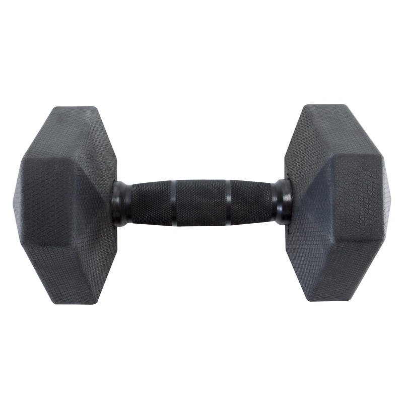 DOMYOS Hex Dumbbell Barbel Alat Angkat Beban Gym Fitness Berat 7.5 kg